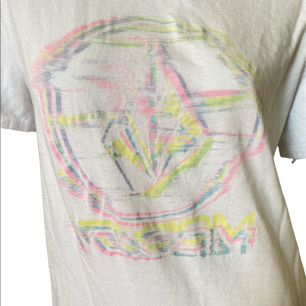 Volcom White Multicolor Graphic Tee - image 5